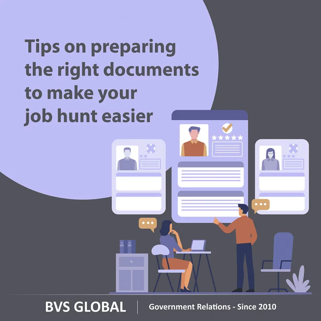 Tips on preparing the right documents to make your job hunt easier