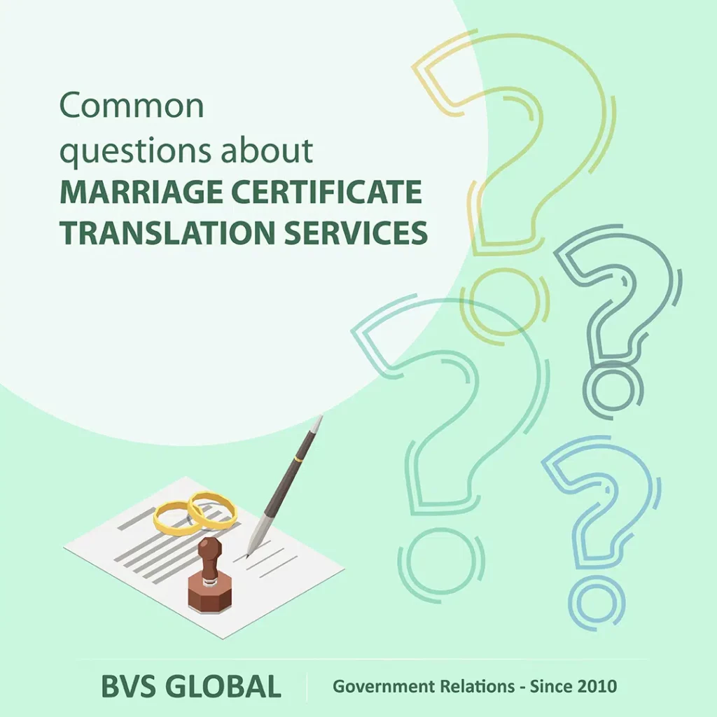 Common questions about marriage certificate translation services