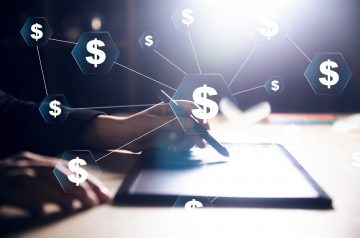 Financial network and crowdfunding concept